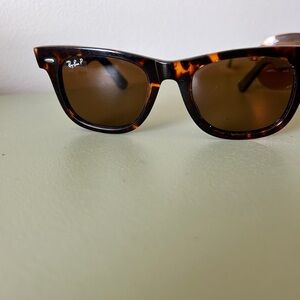 Tortoiseshell Wayfarer Sunglasses with Glossy Finish